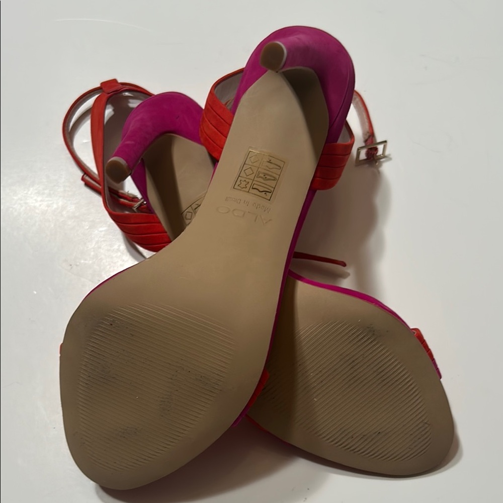 Aldo Red and Pink Stiletto Heels - Picture 2 of 11